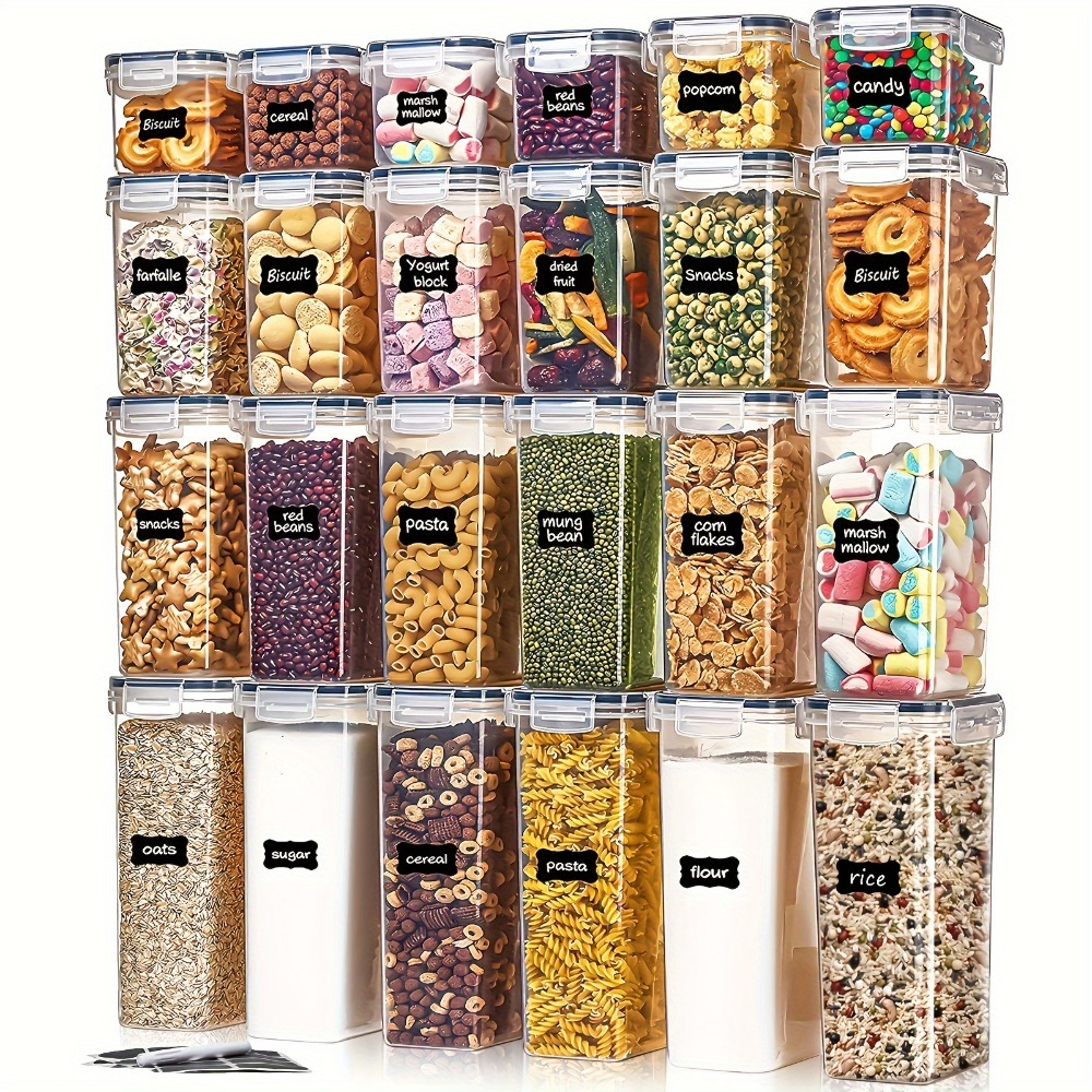 Food Storage Jars - 24Pcs Food Storage Containers 12 Boxes