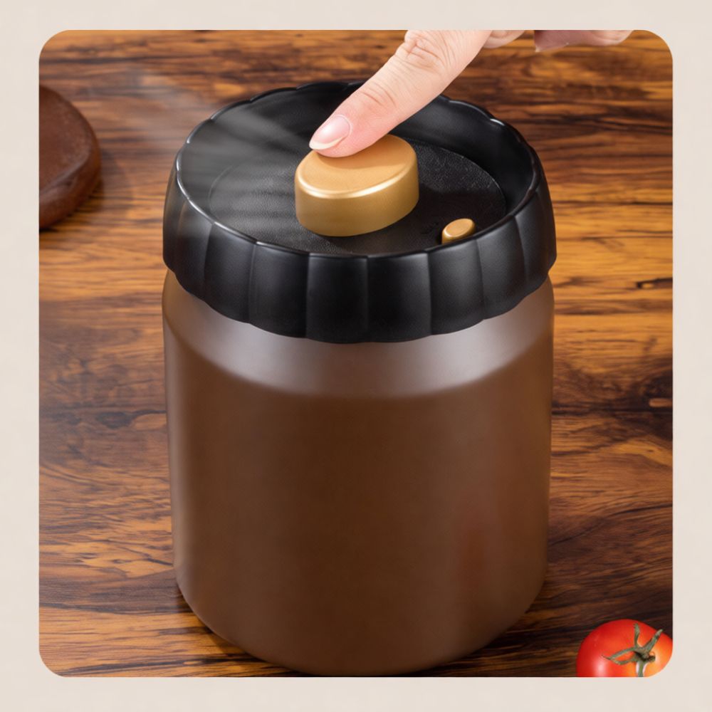 Food Storage Jars - Vacuum Sealed Coffee Bean Storage Canister