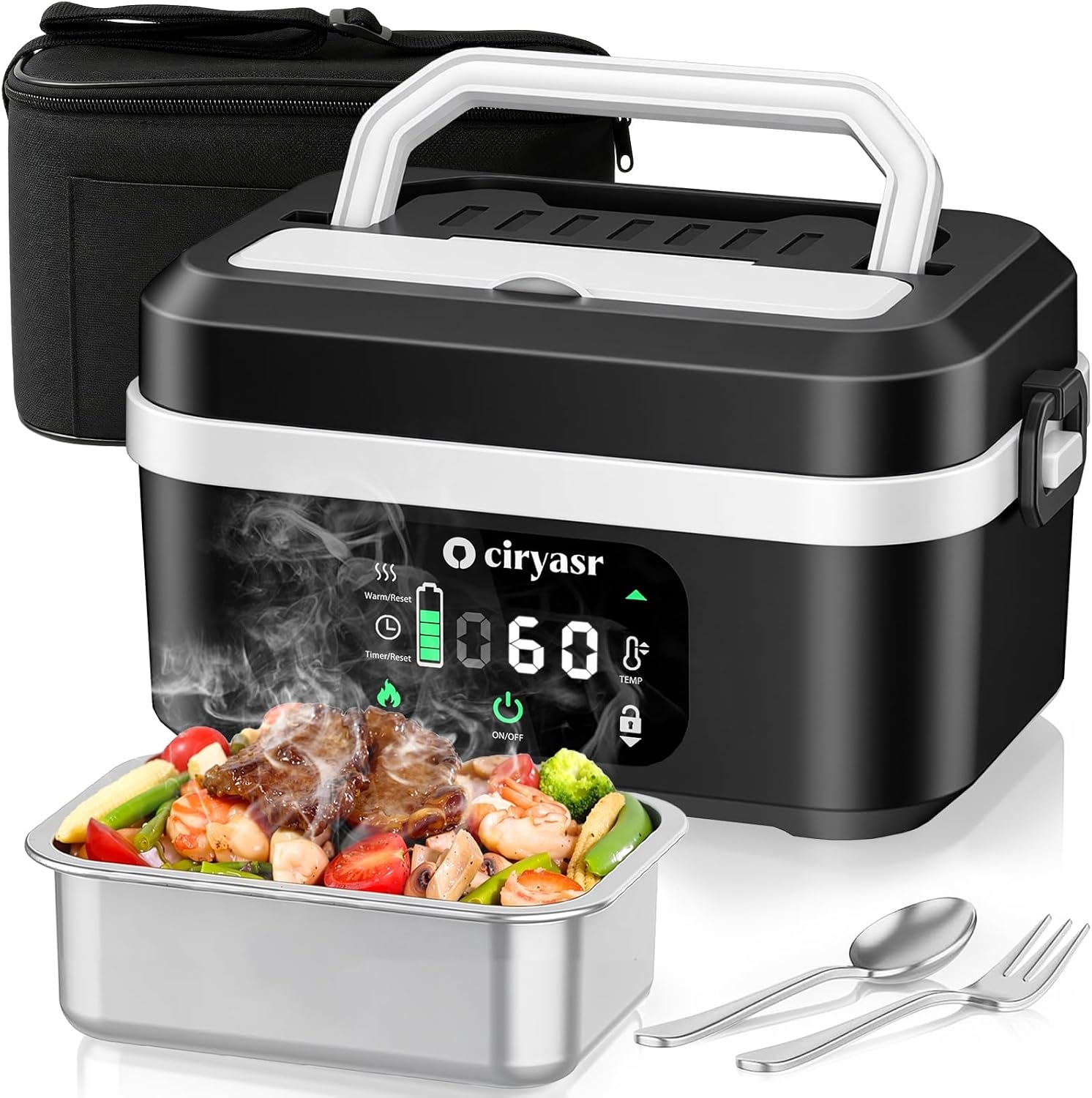 Food Storage Warmer - Powerful Electric Lunch Box, 1.35L 20000mAh