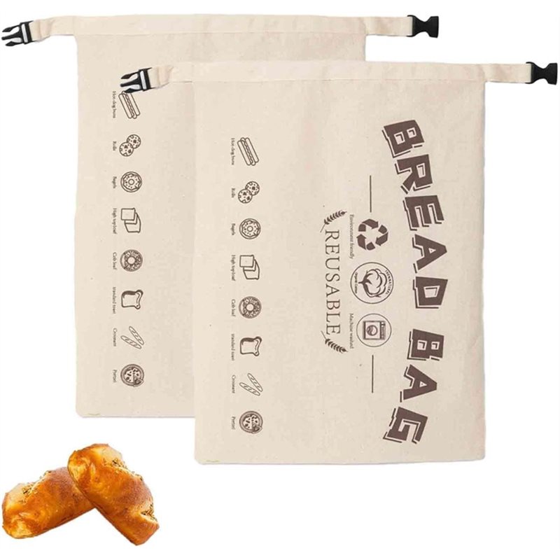 Beeswax Food Wrap - Reusable Beeswax Bread Bags 2-Pack-Reusable For