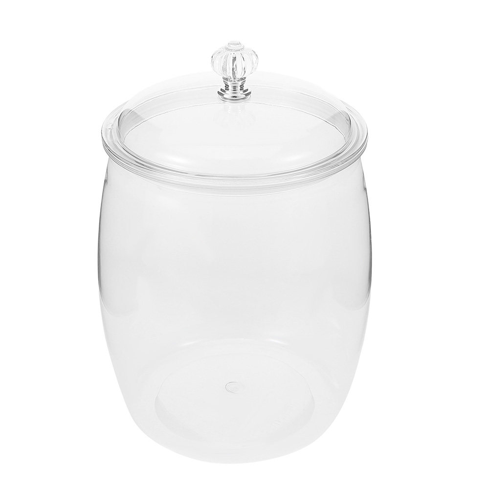 Airtight Cereal Jar - Large Clear Plastic Storage Jar with