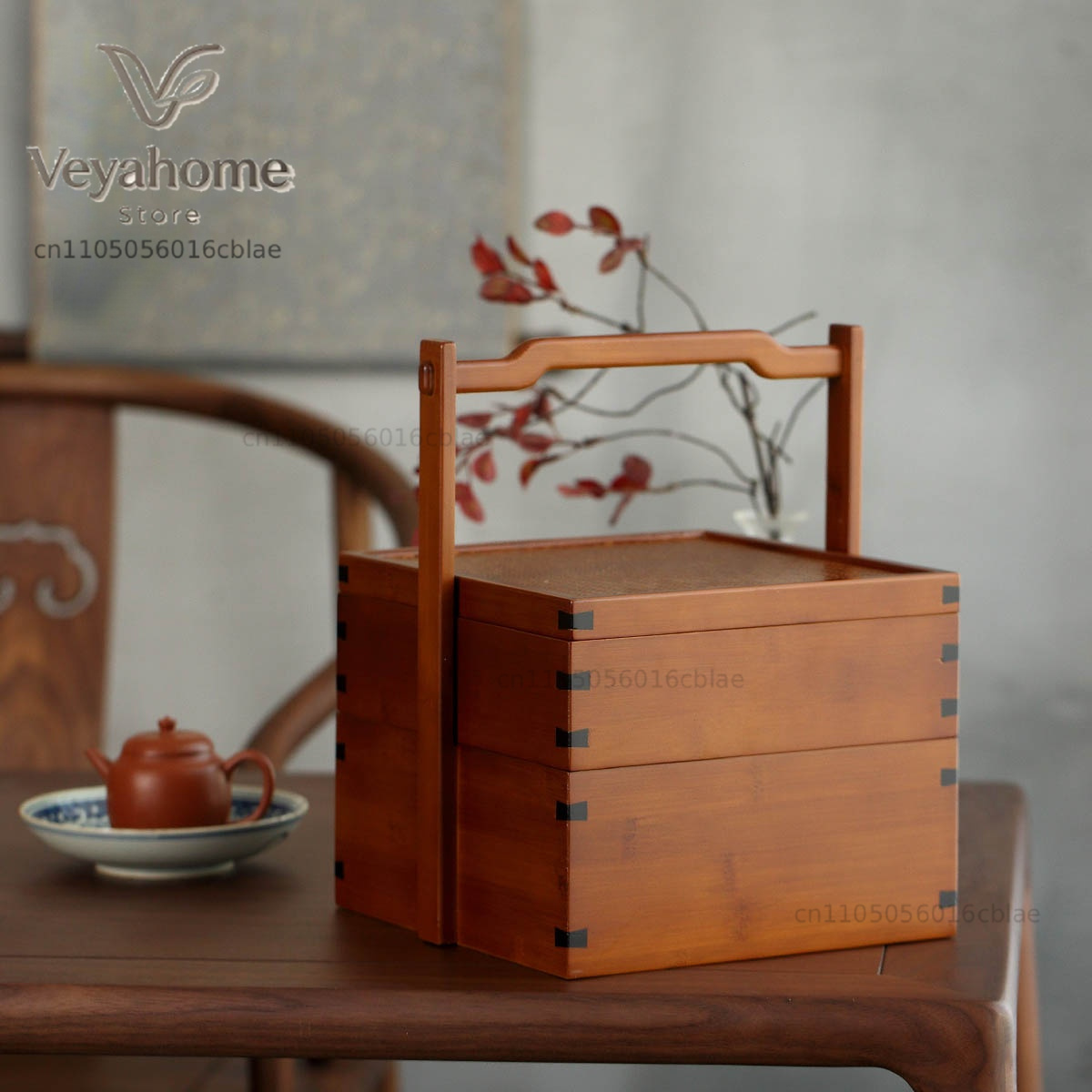 Bamboo Tea Set Storage Box Chi - Food Storage Without Plastic review and price