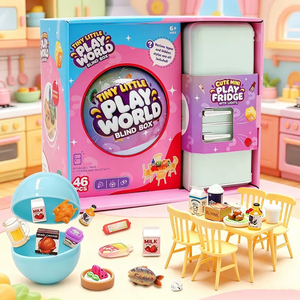 4-Color Mini Fridge Blind Box  - Food Storage On Table review and price