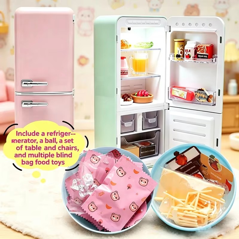 4-Color Mini Fridge Blind Box  - Food Storage On Table review and price