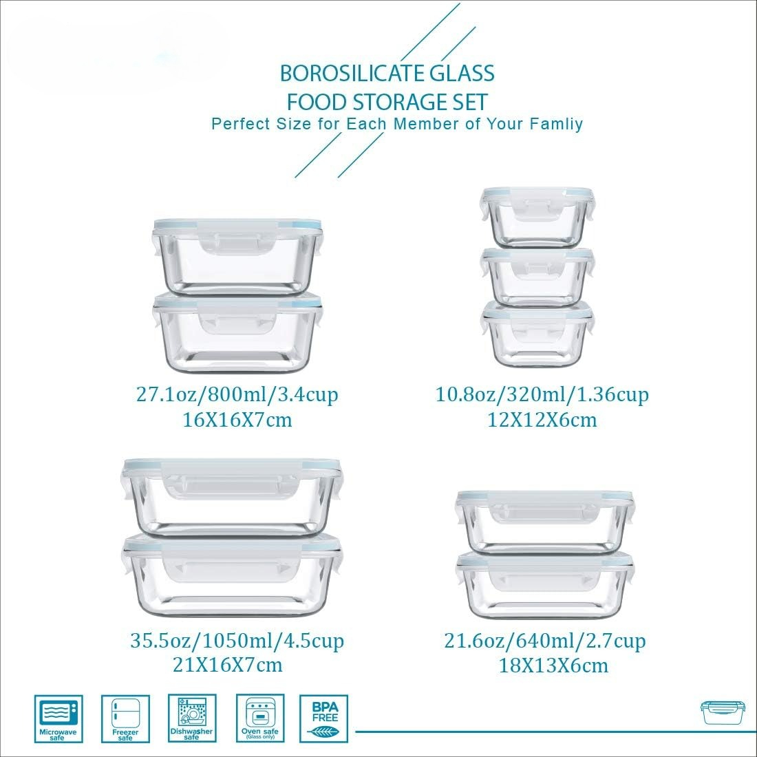 18 Piece Glass Food Storage Co - Storage Food Prep review and price