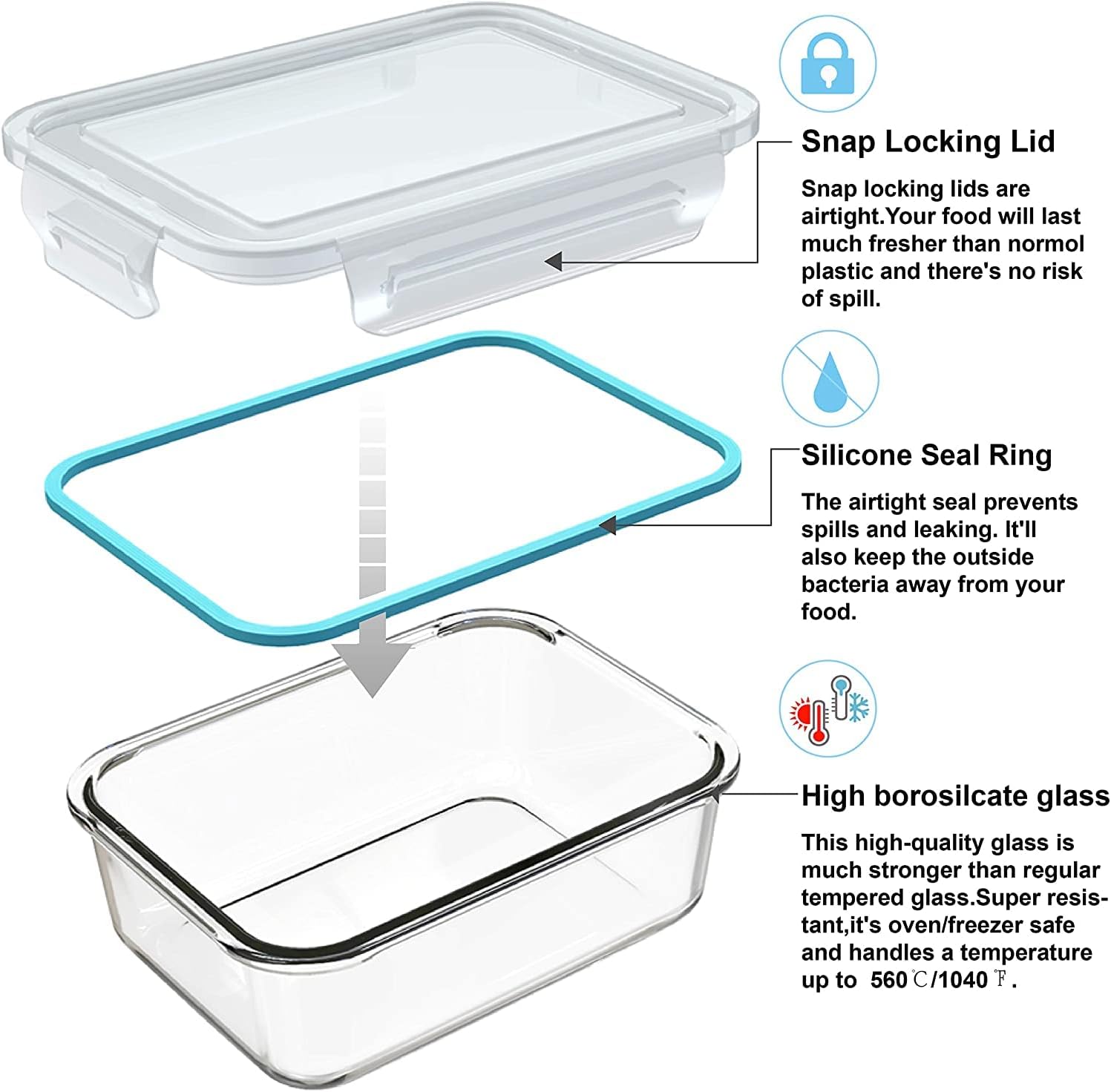 18 Piece Glass Food Storage Co - Storage Food Prep review and price