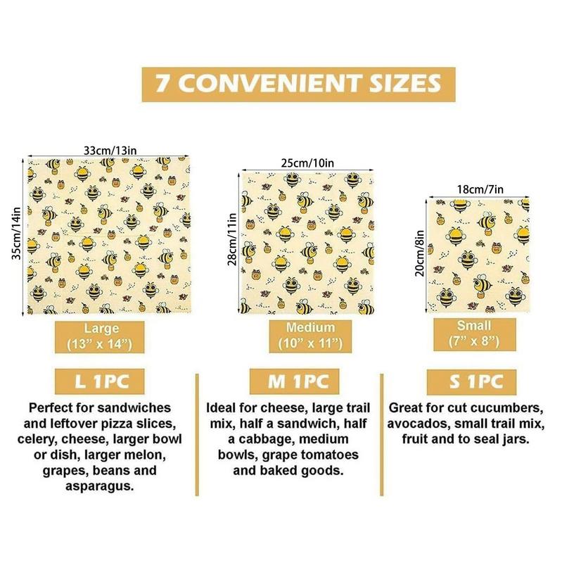 3pcs Reusable Food Fresh Keepi - Beeswax Food Wrap review and price