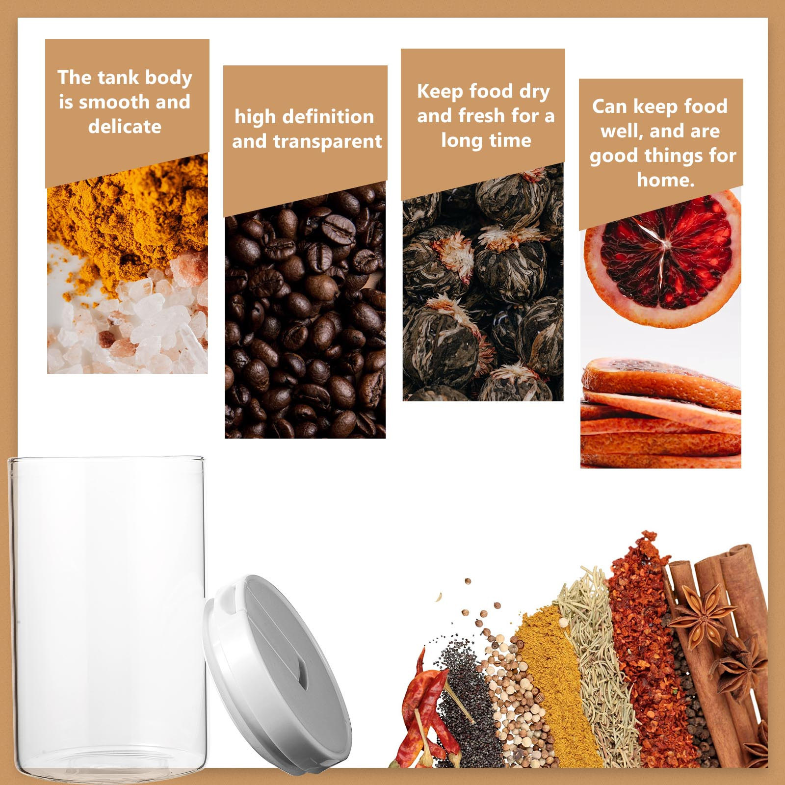 1Pcs Smooth Edge Glass Vacuum  - Airtight Cereal Jar review and price