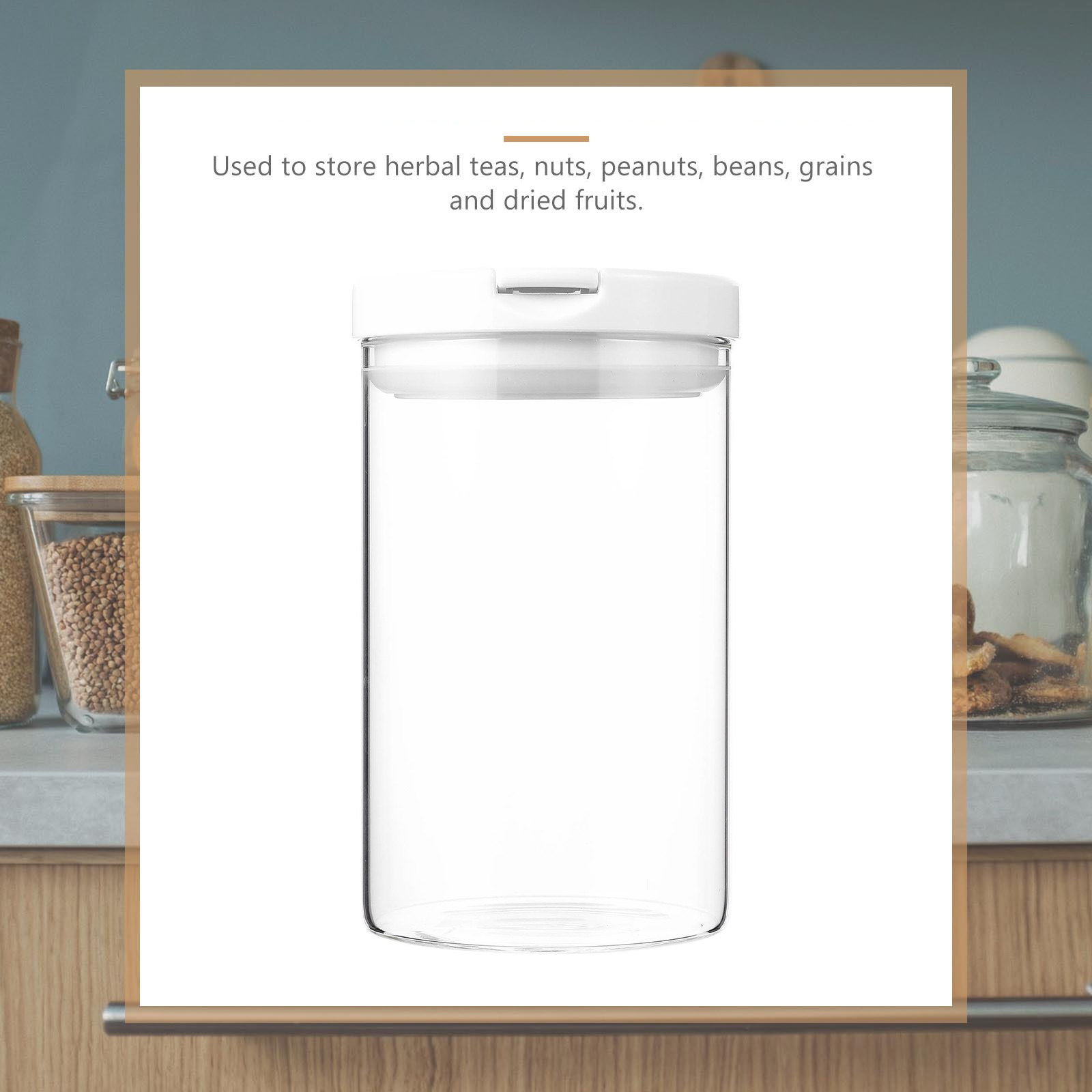 1Pcs Smooth Edge Glass Vacuum  - Airtight Cereal Jar review and price