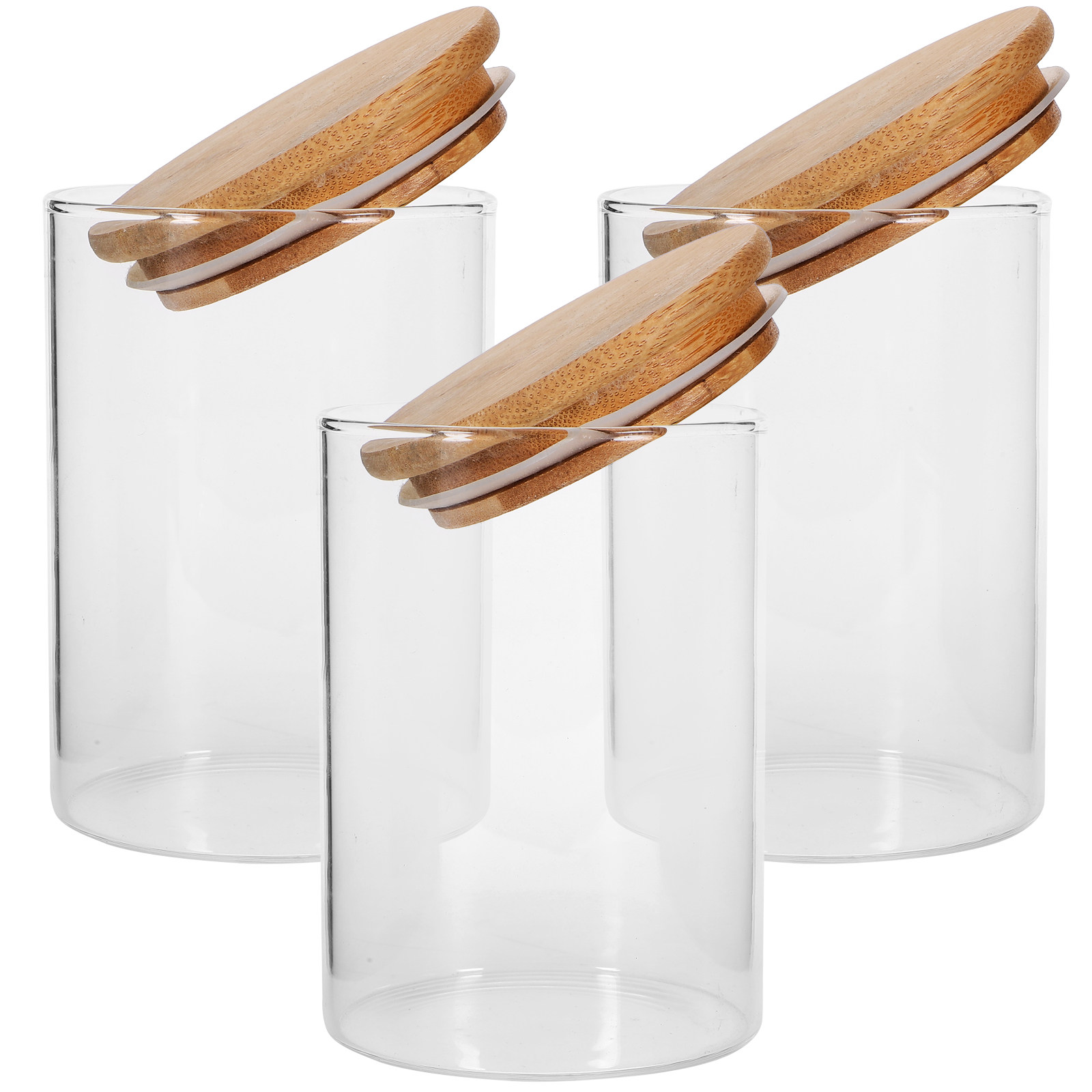 3Pcs Glass Sealed Jar Kitchen  - Airtight Cereal Jar review and price