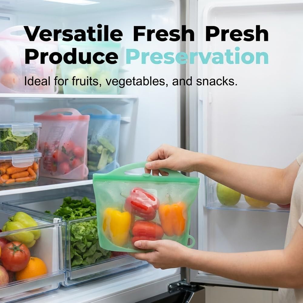 1500ml Food Storage Bags Reusa - Food Storage And Temperature review and price