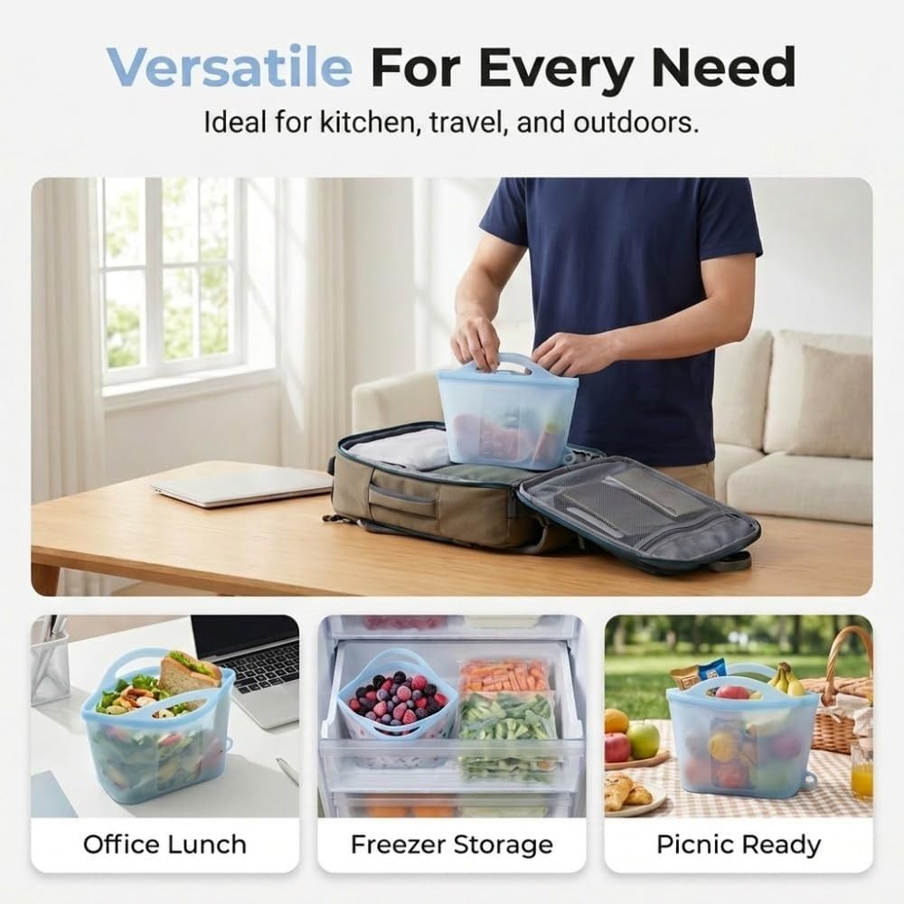 1500ml Food Storage Bags Reusa - Food Storage And Temperature review and price