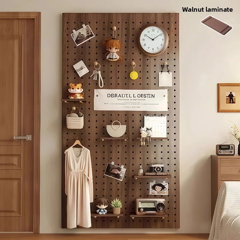 Solid Wood Pegboard Wall Shelf - Food Storage For Room review and price