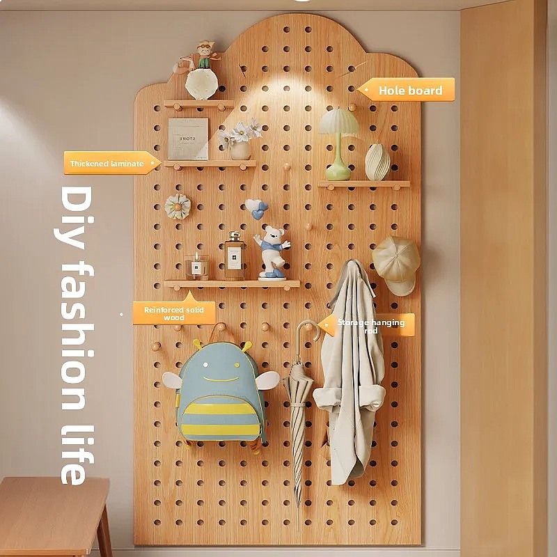 Solid Wood Pegboard Storage Sh - Food Storage For Room review and price