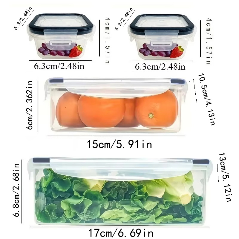 8Pcs Set Includes 4 Containers - Food Storage Warehouse review and price