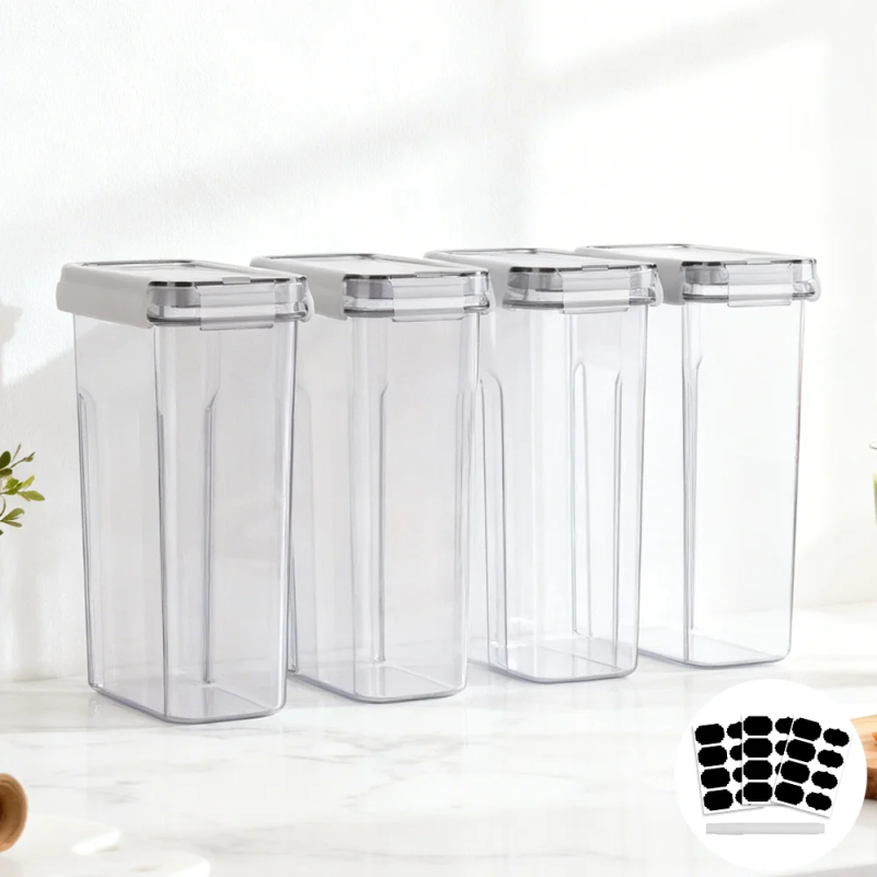 4pc/8pc Food Containers Set 4L - Airtight Cereal Jar review and price