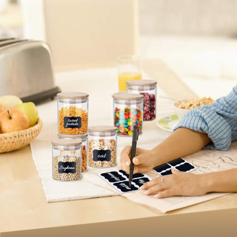 12 Glass Jars Set with Bamboo  - Airtight Cereal Jar review and price