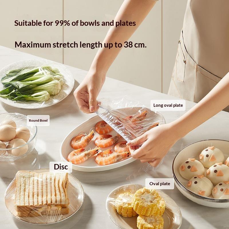【BA】100‑Pack Disposable Elasti - Food Storage Without Plastic review and price