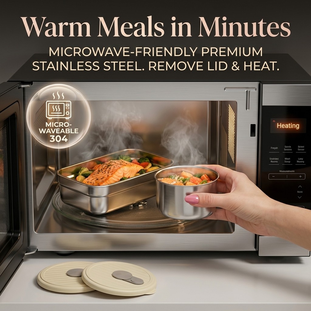 Microwave Safe 304 Stainless S - Storage Food Prep review and price