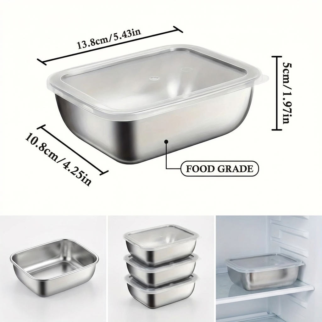 5PCS Stainless Steel Food Stor - Storage Food Prep review and price
