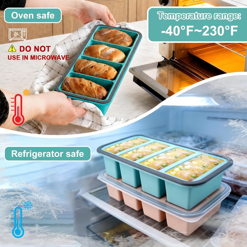 Silicone Freezer Molds with Li - Storage Food Prep review and price