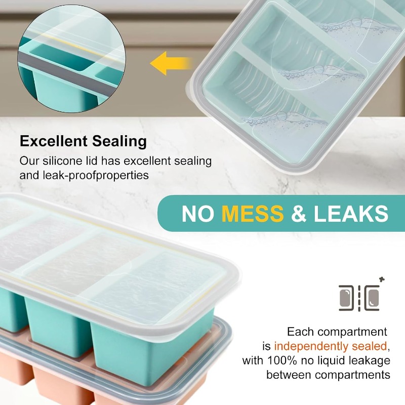 Silicone Freezer Molds with Li - Storage Food Prep review and price