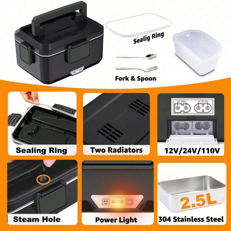 Dual‑Use Electric Heated Lunch - Food Storage Warehouse review and price
