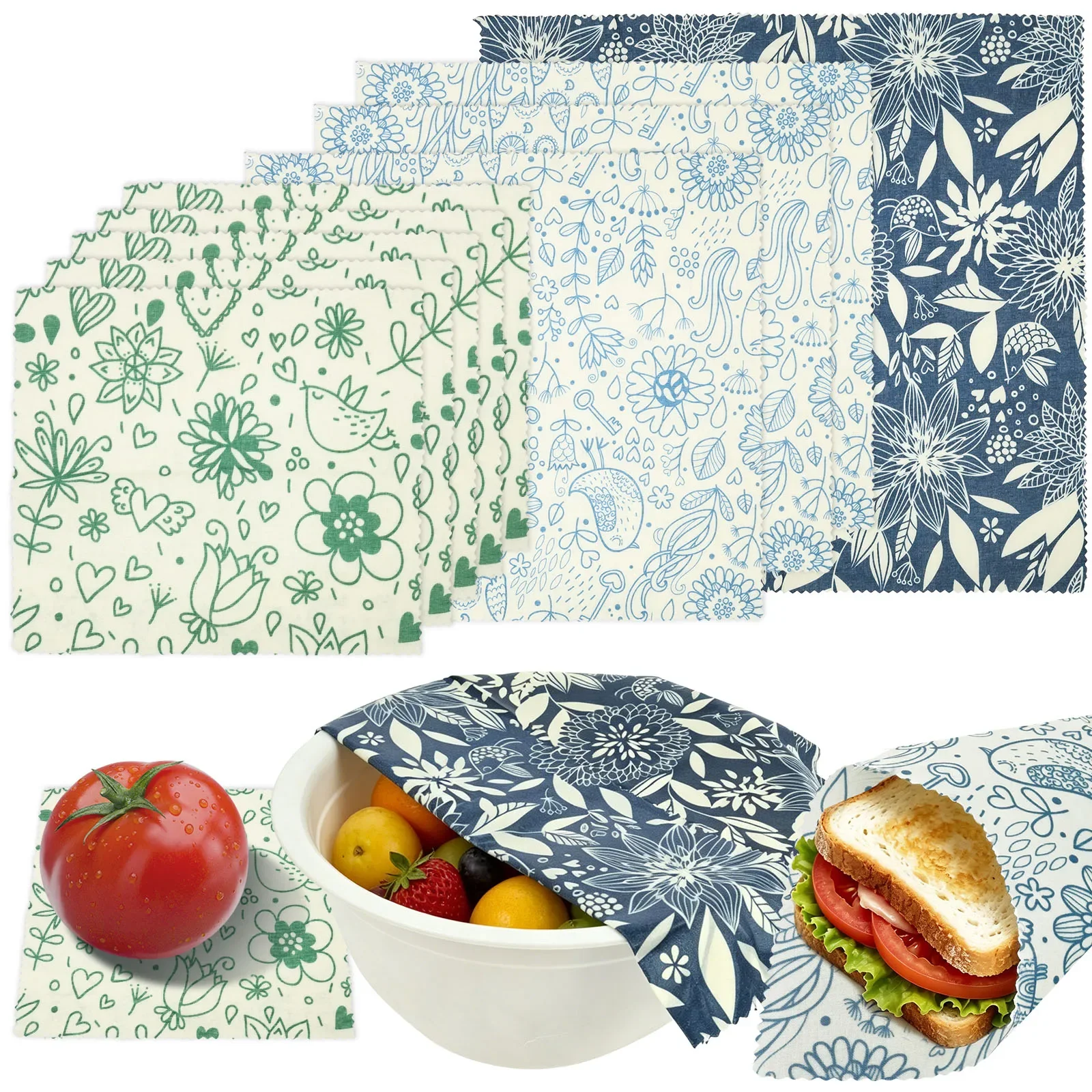 9 Pcs Organic Beeswax Wrap Reu - Beeswax Food Wrap review and price