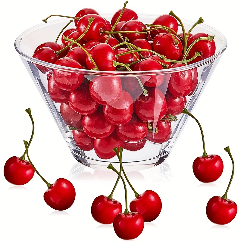 50PCS Artificial Cherry Fake F - Food Storage On Table review and price