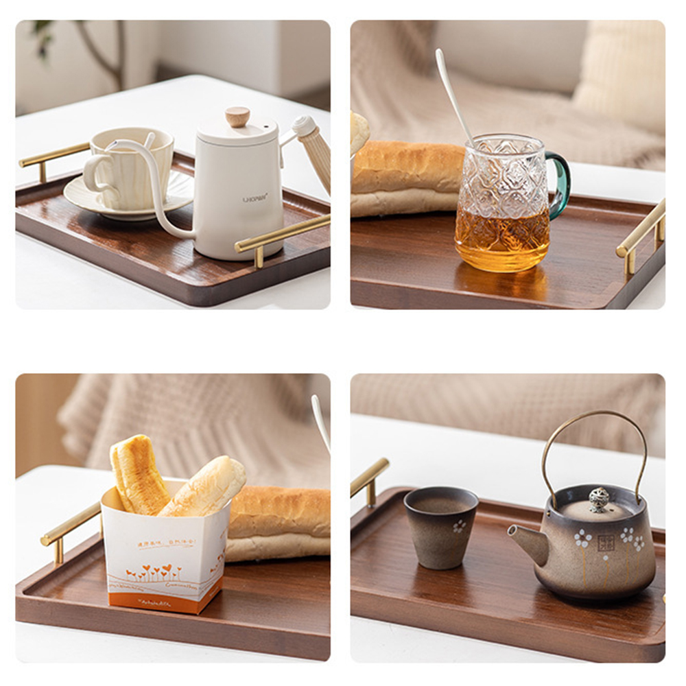 Wooden Serving Tray with Handl - Food Storage On Table review and price