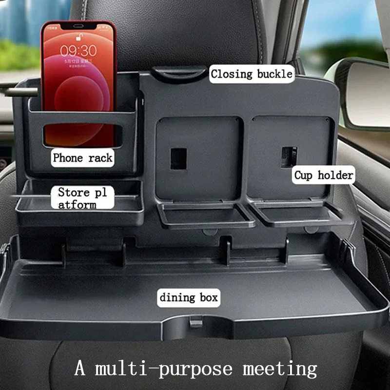 Car Back Seat Foldable Dining  - Food Storage On Table review and price