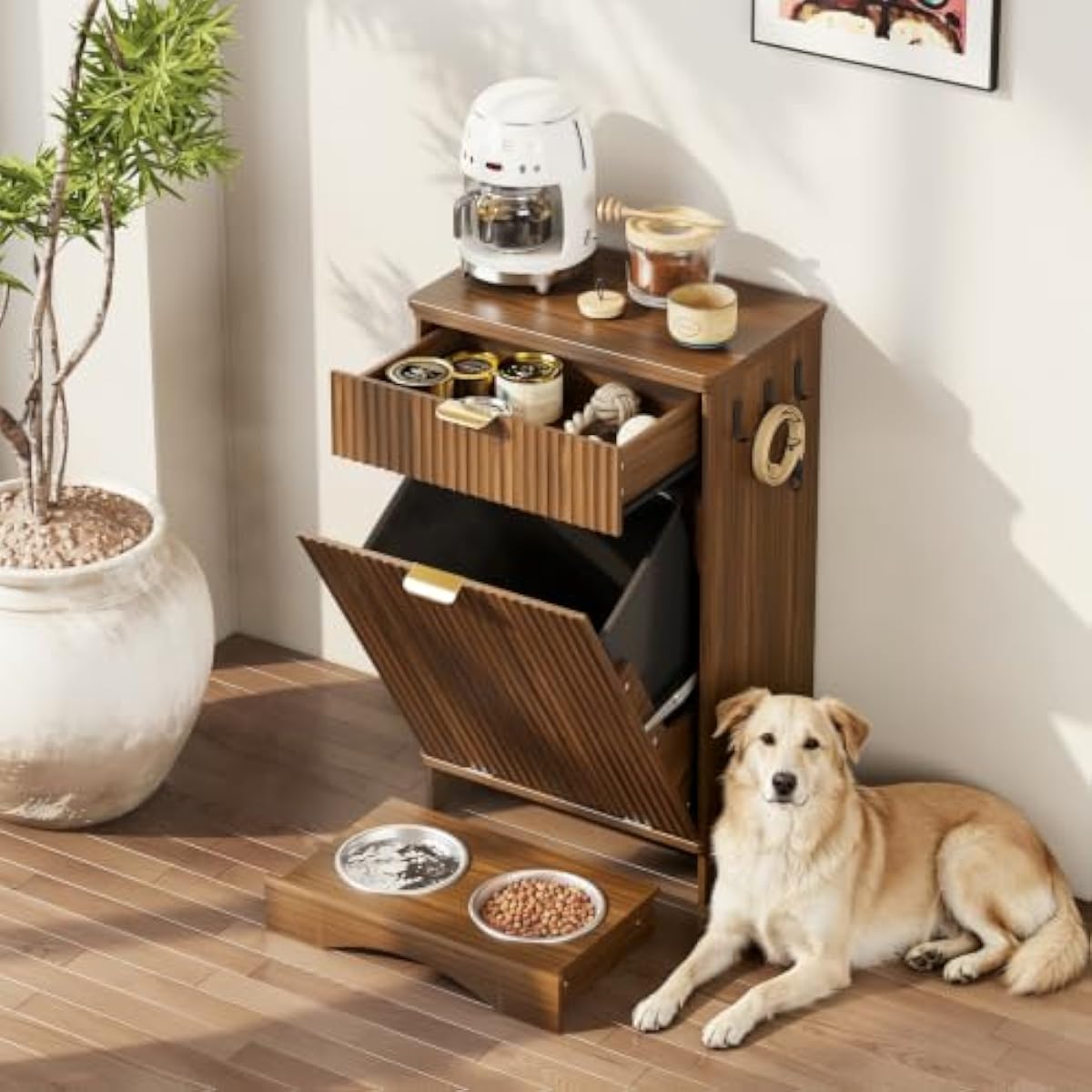 Pet Feeding Station with Tilt- - Food Storage Zone review and price