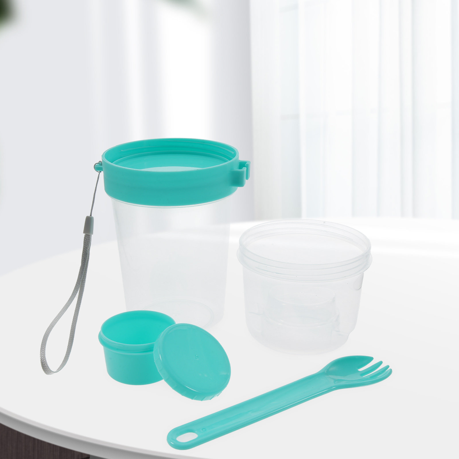1Set Portable Salad Cup Double - Airtight Cereal Jar review and price