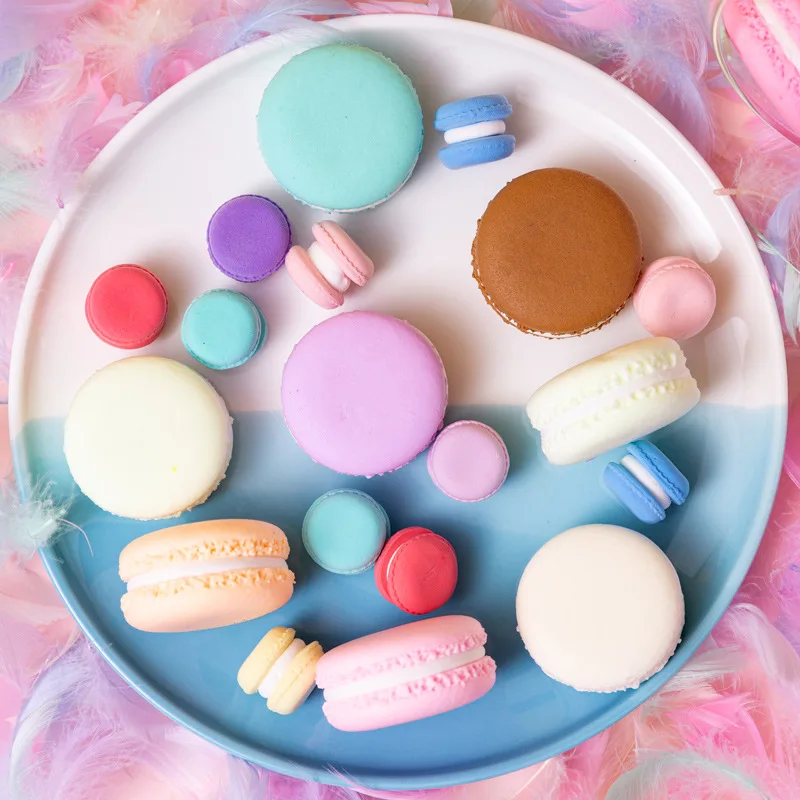 Simulation Macaron Cake Desser - Food Storage On Table review and price