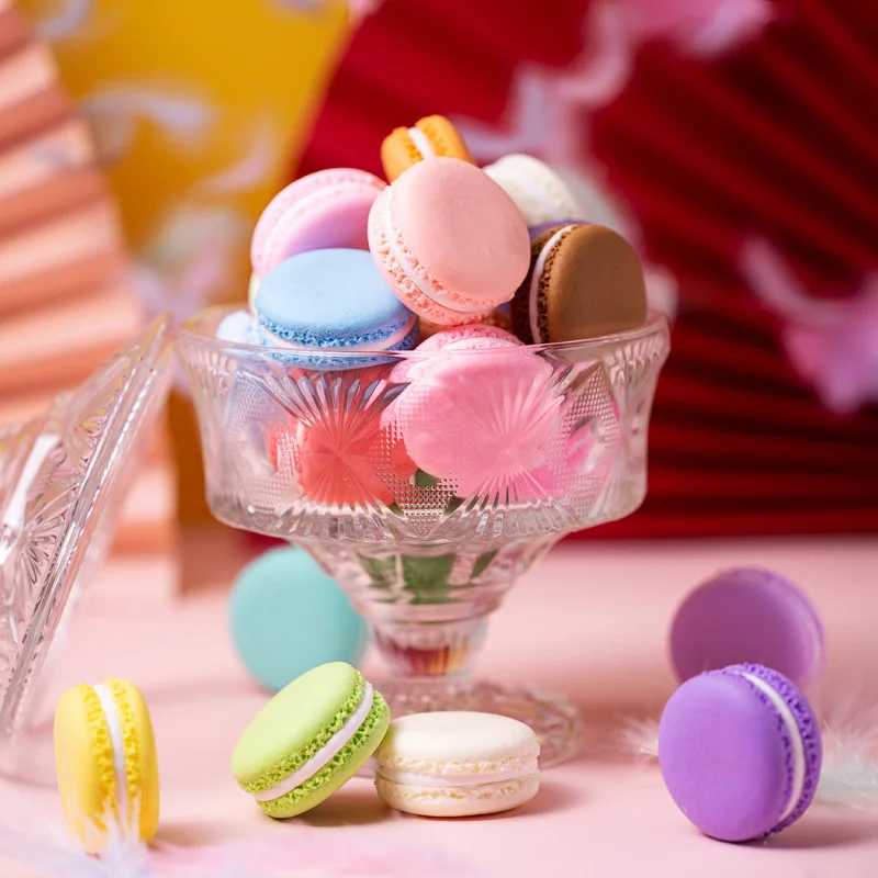 Simulation Macaron Cake Desser - Food Storage On Table review and price